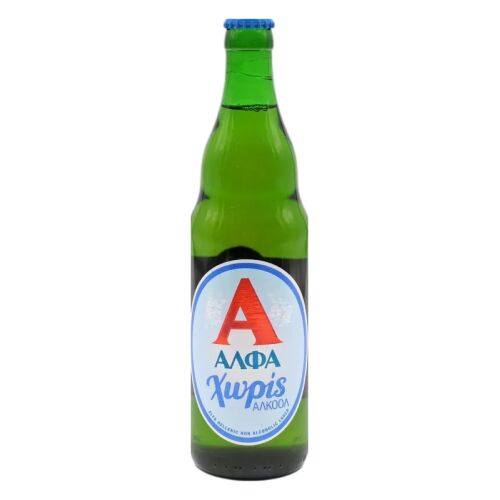 ΜΠΥΡΑ ΑΛΦΑ ΦΙΑΛΗ "ΧΩΡΙΣ" 500ml