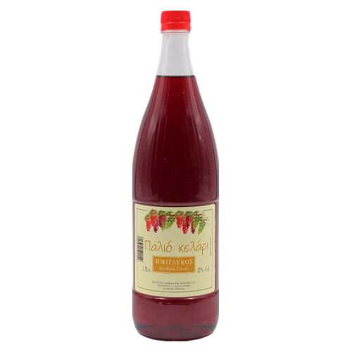 ΚΡΑΣΙ PET "ΠΑΛΙΟ ΚΕΛΑΡΙ" ΗΜΙΓΛΥΚΟ ΕΡΥΘΡΟ 1.5LT