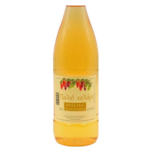 ΚΡΑΣΙ PET "ΠΑΛΙΟ ΚΕΛΑΡΙ" ΡΕΤΣΙΝΑ ΞΗΡΟ 1.5LT ΛΕΥΚΟ